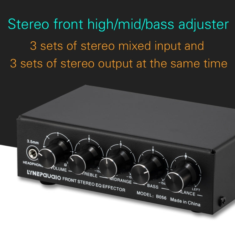 3-Channel Mixer Front Stereo Amplifier High / Mid / Bass Adjuster, USB 5V Power Supply, US Plug -  by PMC Jewellery | Online Shopping South Africa | PMC Jewellery | Buy Now Pay Later Mobicred