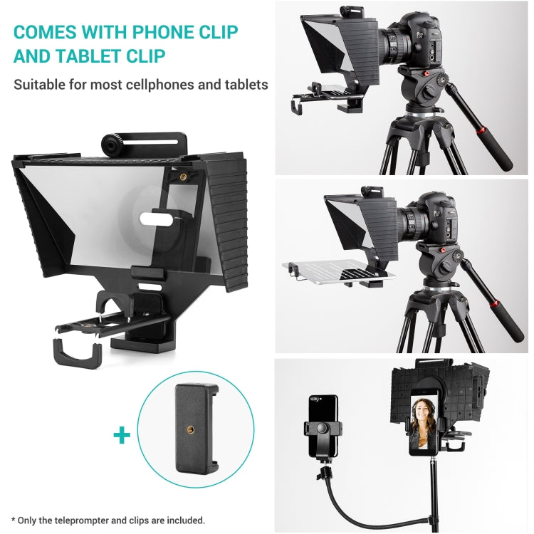 TC3 Wide-angle Large Screen Mobile Portable Teleprompter with Remote Control - Stand by PMC Jewellery | Online Shopping South Africa | PMC Jewellery