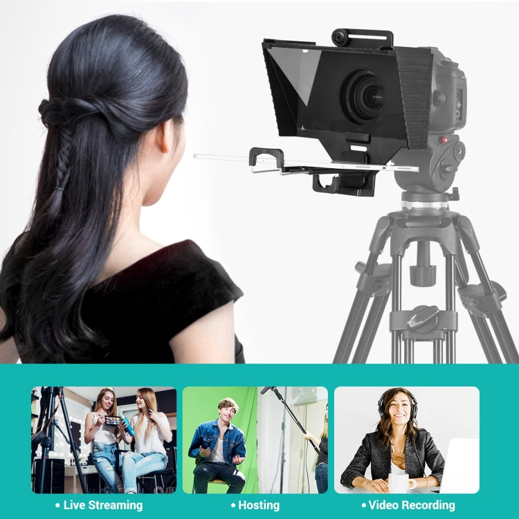 TC3 Wide-angle Large Screen Mobile Portable Teleprompter with Remote Control - Stand by PMC Jewellery | Online Shopping South Africa | PMC Jewellery