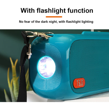 T&G TG613 TWS Solar Portable Bluetooth Speakers with LED Flashlight, Support TF Card / FM / AUX / U Disk(Red) - Desktop Speaker by T&G | Online Shopping South Africa | PMC Jewellery | Buy Now Pay Later Mobicred