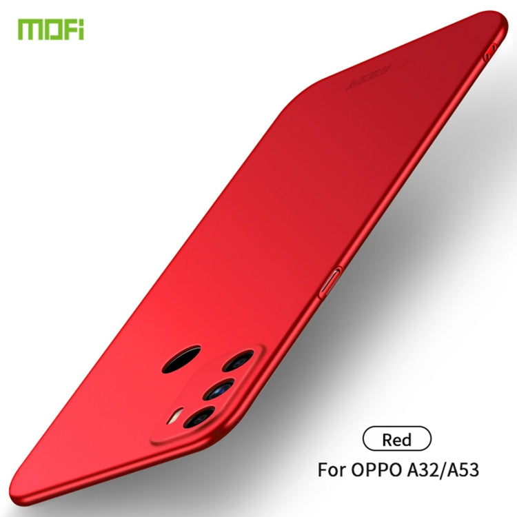 For OPPO A32 / A52 MOFI Frosted PC Ultra-thin Hard Case(Red) - OPPO Cases by MOFI | Online Shopping South Africa | PMC TechLife | Buy Now Pay Later Mobicred