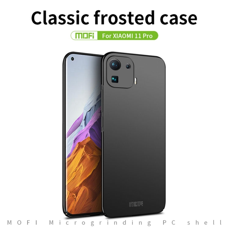 For Xiaomi Mi 11 Pro MOFI Frosted PC Ultra-thin Hard Case(Gold) - Xiaomi Cases by MOFI | Online Shopping South Africa | PMC Jewellery