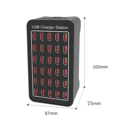 XLD-A7 150W 30 USB Ports Fast Charger Station Smart Charger, AC 110-240V, Plug Size:UK Plug - Multifunction Charger by PMC Jewellery | Online Shopping South Africa | PMC Jewellery | Buy Now Pay Later Mobicred