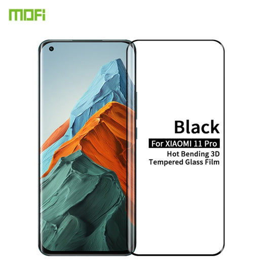 For Xiaomi Mi 11 Pro MOFI 9H 3D Explosion Proof Thermal Bending Full Screen Covered Tempered Glass Film(Black) -  by MOFI | Online Shopping South Africa | PMC Jewellery