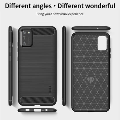 For Samsung Galaxy A02s/M02s/F02s(EU Version) MOFI Gentleness Series Brushed Texture Carbon Fiber Soft TPU Case(Grey) - Galaxy Phone Cases by MOFI | Online Shopping South Africa | PMC Jewellery