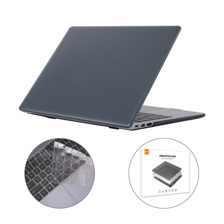 ENKAY for Huawei MateBook D 15  / Honor MagicBook 15 US Version 2 in 1 Crystal Protective Case with TPU Keyboard Film(Black) - Screen & Keyboard Cover by ENKAY | Online Shopping South Africa | PMC Jewellery | Buy Now Pay Later Mobicred