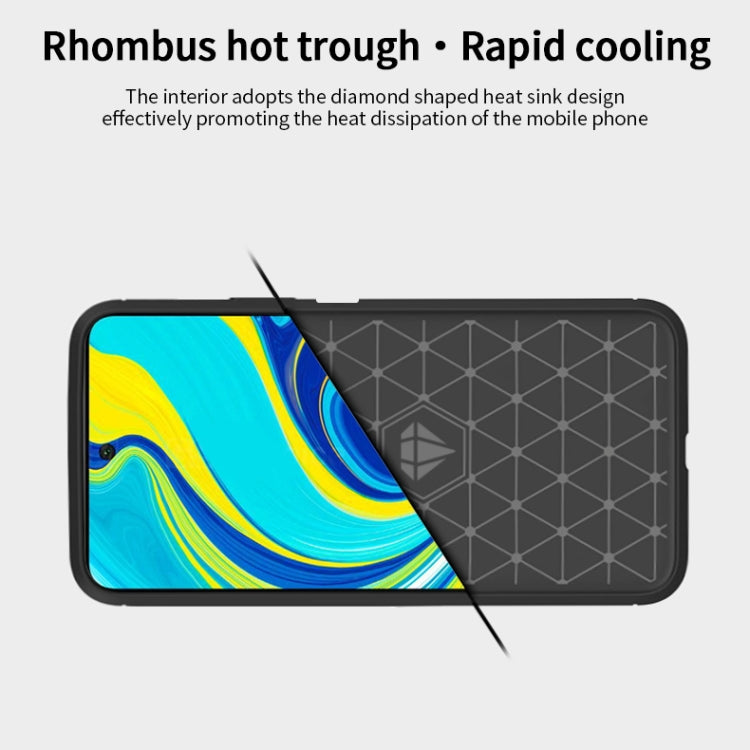 For Xiaomi Redmi Note 9s / Note 9 Pro / Note 9 Pro Max / Foco M2 Pro MOFI Gentleness Series Brushed Texture Carbon Fiber Soft TPU Case(Grey) - Xiaomi Cases by MOFI | Online Shopping South Africa | PMC TechLife | Buy Now Pay Later Mobicred