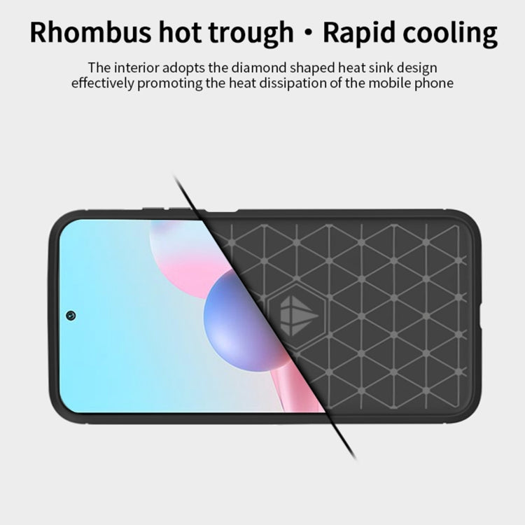 For Xiaomi Redmi Note 10 / Note 10S MOFI Gentleness Series Brushed Texture Carbon Fiber Soft TPU Case(Blue) - Xiaomi Cases by MOFI | Online Shopping South Africa | PMC TechLife | Buy Now Pay Later Mobicred
