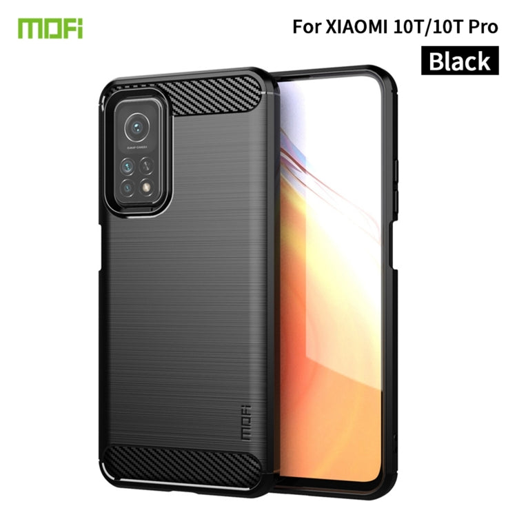 For Xiaomi Mi 10T / 10T Pro / Redmi  K30S MOFI Gentleness Series Brushed Texture Carbon Fiber Soft TPU Case(Black) - Xiaomi Cases by MOFI | Online Shopping South Africa | PMC Jewellery