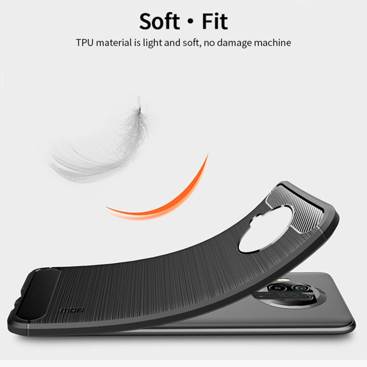 For Xiaomi Mi 10T Lite /Mi 10i 5G / Note 9 Pro 5G MOFI Gentleness Series Brushed Texture Carbon Fiber Soft TPU Case(Grey) - Xiaomi Cases by MOFI | Online Shopping South Africa | PMC Jewellery