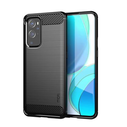 For OnePlus 9 Pro MOFI Gentleness Series Brushed Texture Carbon Fiber Soft TPU Case(Black) - OnePlus Cases by MOFI | Online Shopping South Africa | PMC Jewellery