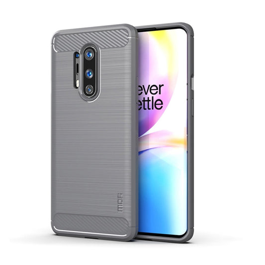 For OnePlus 8 Pro MOFI Gentleness Series Brushed Texture Carbon Fiber Soft TPU Case(Grey) - OnePlus Cases by MOFI | Online Shopping South Africa | PMC Jewellery | Buy Now Pay Later Mobicred