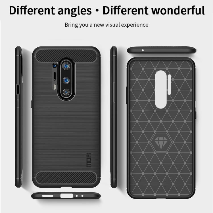 For OnePlus 8 Pro MOFI Gentleness Series Brushed Texture Carbon Fiber Soft TPU Case(Red) - OnePlus Cases by MOFI | Online Shopping South Africa | PMC Jewellery