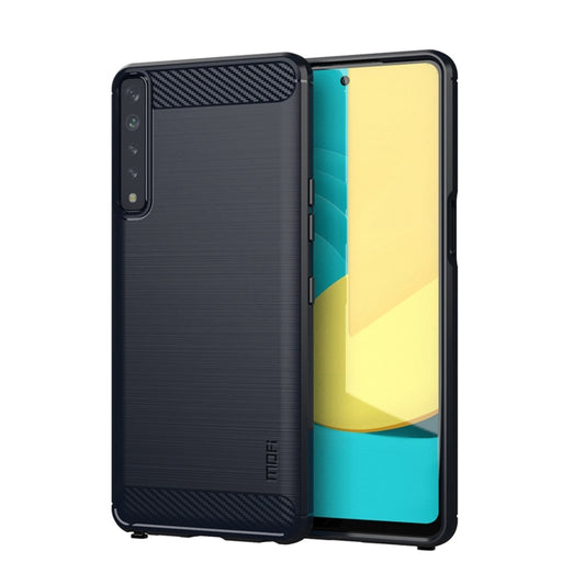 For LG Stylo 7 4G MOFI Gentleness Series Brushed Texture Carbon Fiber Soft TPU Case(Blue) - LG by MOFI | Online Shopping South Africa | PMC Jewellery | Buy Now Pay Later Mobicred