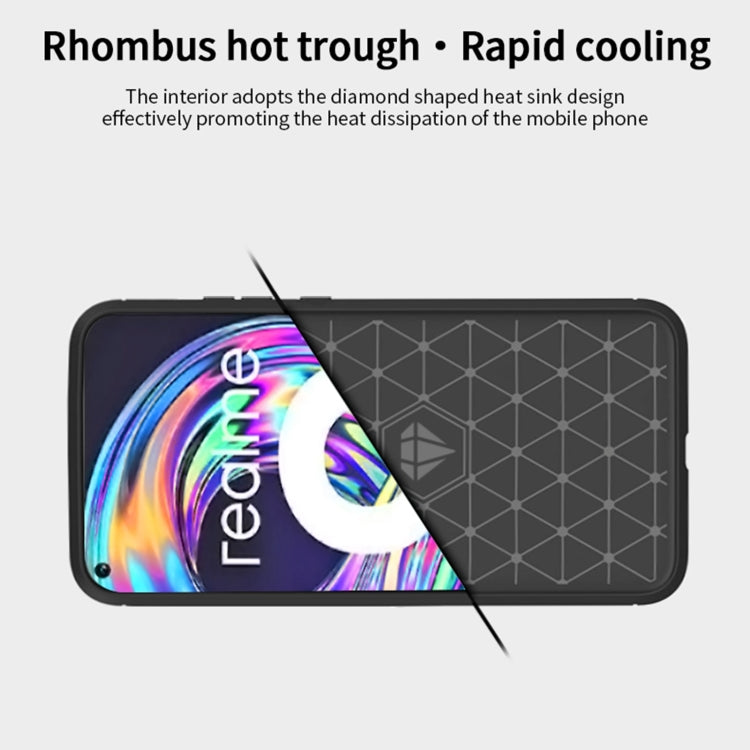 For OPPO Realme 8 / 8 Pro MOFI Gentleness Series Brushed Texture Carbon Fiber Soft TPU Case(Red) - Realme Cases by MOFI | Online Shopping South Africa | PMC Jewellery