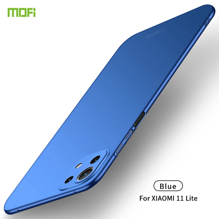 For Xiaomi Mi 11 Lite MOFI Frosted PC Ultra-thin Hard Case(Blue) - Xiaomi Cases by MOFI | Online Shopping South Africa | PMC Jewellery