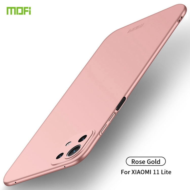 For Xiaomi Mi 11 Lite MOFI Frosted PC Ultra-thin Hard Case(Rose Gold) - Xiaomi Cases by MOFI | Online Shopping South Africa | PMC Jewellery