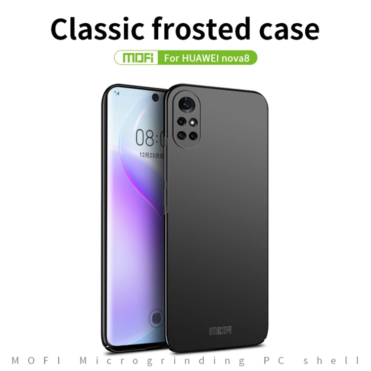 For Huawei Nova 8 MOFI Frosted PC Ultra-thin Hard Case(Black) - Huawei Cases by MOFI | Online Shopping South Africa | PMC Jewellery