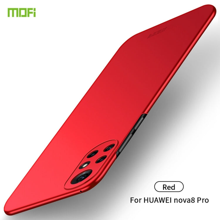 For Huawei Nova 8 Pro MOFI Frosted PC Ultra-thin Hard Case(Red) - Huawei Cases by MOFI | Online Shopping South Africa | PMC TechLife | Buy Now Pay Later Mobicred