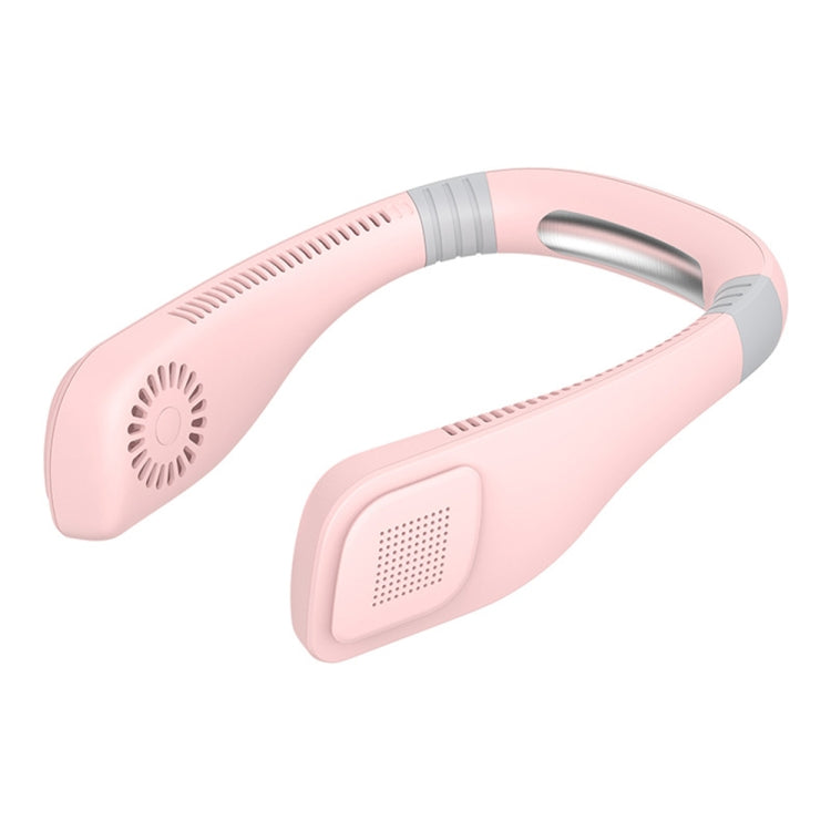 Hand Free Mini USB Neck Fan - Rechargeable Portable Headphone Design Wearable Neckband Fan, 3 Level Air Flow, 360 Degree Free Rotation Perfect for Sports, Office and Outdoor(Pink) - Electric Fans by PMC Jewellery | Online Shopping South Africa | PMC Jewellery | Buy Now Pay Later Mobicred