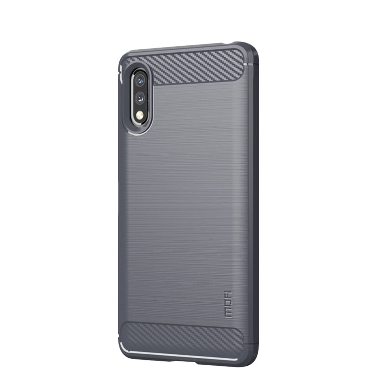 For Sony Xperia ACE ll MOFI Gentleness Series Brushed Texture Carbon Fiber Soft TPU Case(Gray) - Sony Cases by MOFI | Online Shopping South Africa | PMC Jewellery