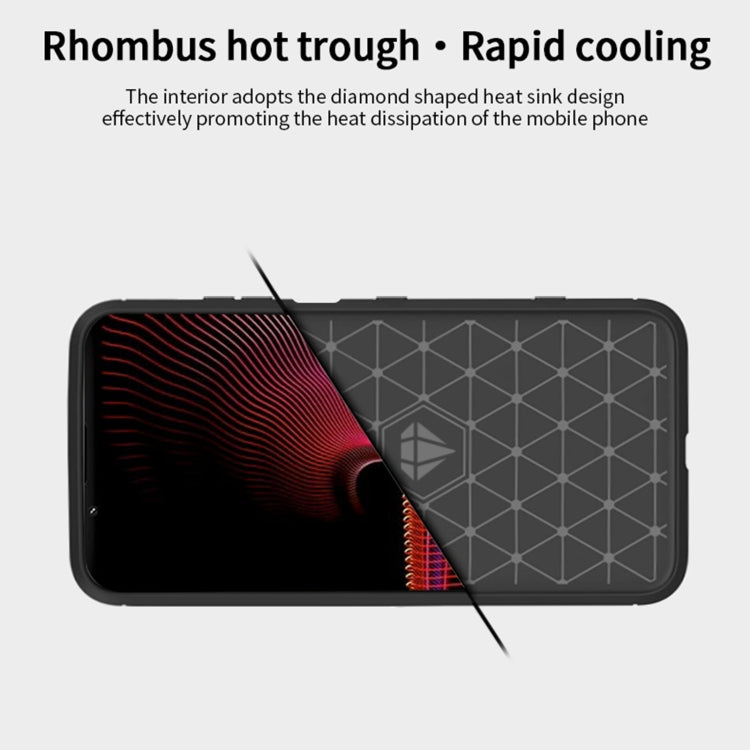 For Sony Xperia 1 lll MOFI Gentleness Series Brushed Texture Carbon Fiber Soft TPU Case(Black) - Sony Cases by MOFI | Online Shopping South Africa | PMC Jewellery