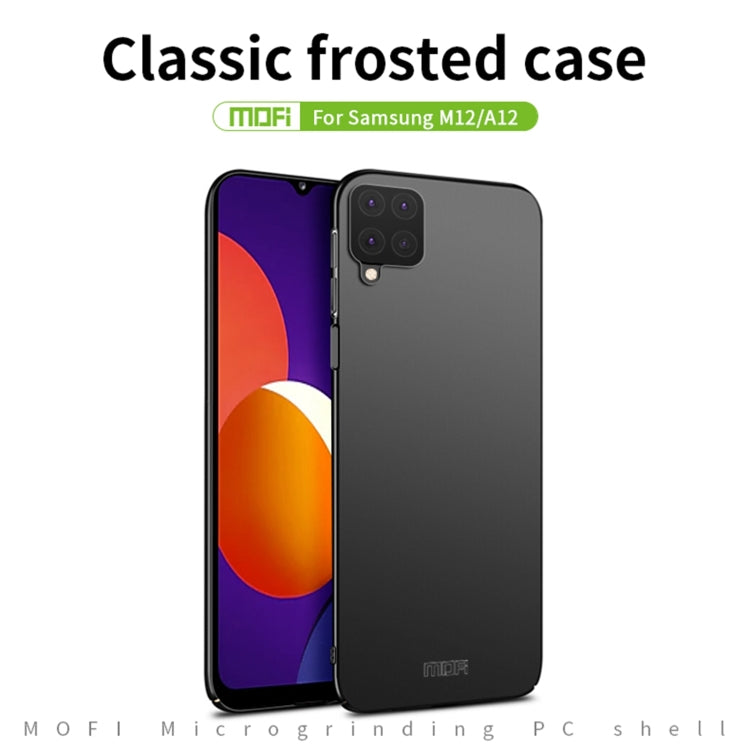 For Samsung Galaxy M12/A12 MOFI Frosted PC Ultra-thin Hard Case(Black) - Galaxy Phone Cases by MOFI | Online Shopping South Africa | PMC Jewellery