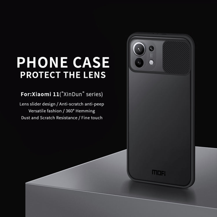 For Xiaomi Mi 11 MOFI Xing Dun Series Translucent Frosted PC + TPU Privacy Anti-glare Shockproof All-inclusive Protective Case(Green) - Xiaomi Cases by MOFI | Online Shopping South Africa | PMC Jewellery