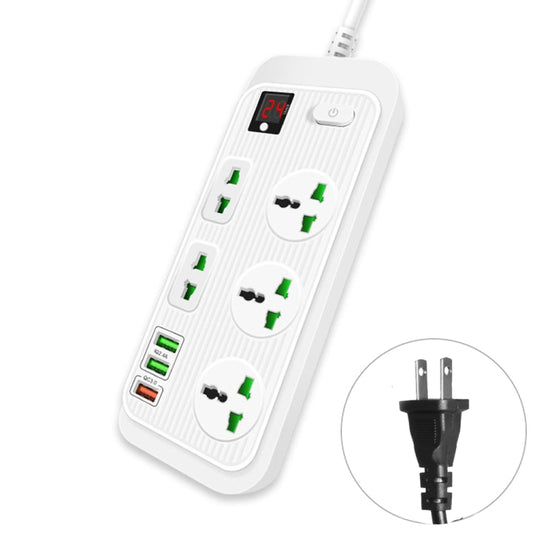 T17 3000W High-power 24-hour Smart Timing Socket QC3.0 USB Fast Charging Power Strip Socket , Cable Length: 2m, US Plug(White) - Extension Socket by PMC Jewellery | Online Shopping South Africa | PMC Jewellery | Buy Now Pay Later Mobicred