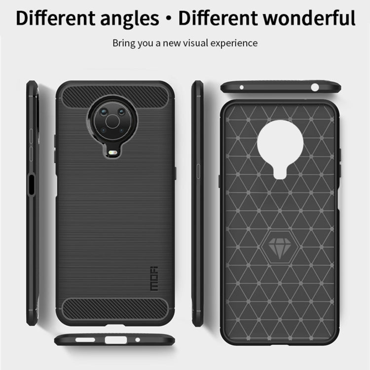 For Nokia G10 / G20 / 6.3 MOFI Gentleness Series Brushed Texture Carbon Fiber Soft TPU Case(Black) - Nokia Cases by MOFI | Online Shopping South Africa | PMC Jewellery | Buy Now Pay Later Mobicred