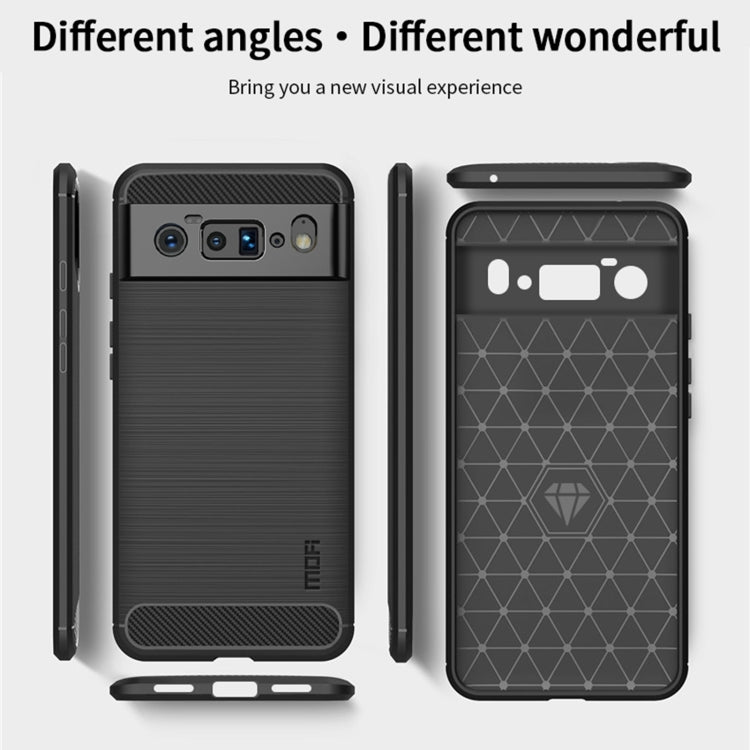 For Google Pixel 6 Pro MOFI Gentleness Series Brushed Texture Carbon Fiber Soft TPU Case(Blue) - Google Cases by MOFI | Online Shopping South Africa | PMC TechLife | Buy Now Pay Later Mobicred