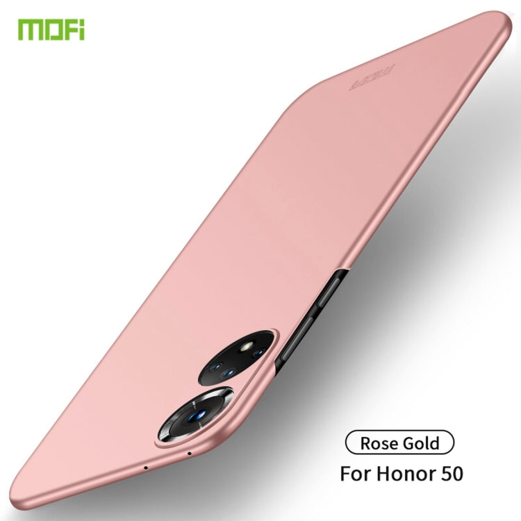 For Honor 50 MOFI Frosted PC Ultra-thin Hard Case(Rose Gold) - Honor Cases by MOFI | Online Shopping South Africa | PMC Jewellery