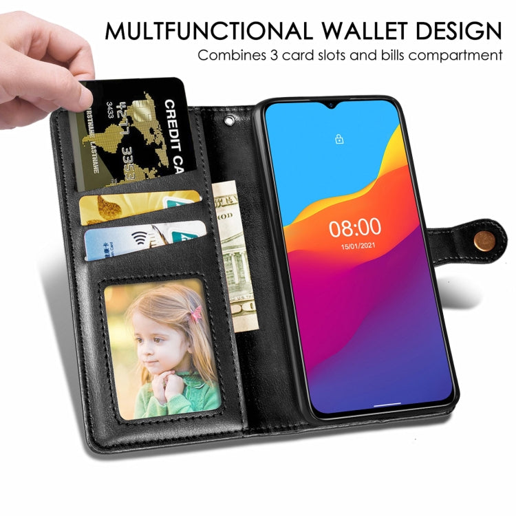 For Blackview A70 Solid Color Leather Buckle Phone Case with Lanyard & Photo Frame & Card Slot & Wallet & Stand Function(Blue) - More Brand by PMC Jewellery | Online Shopping South Africa | PMC Jewellery | Buy Now Pay Later Mobicred