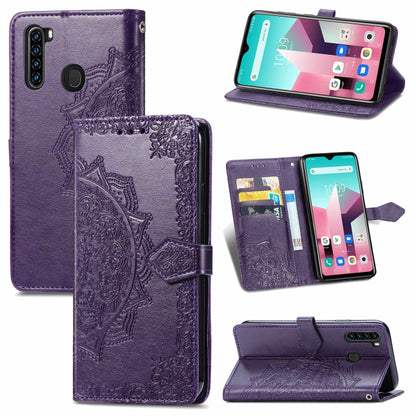 For Blackview A80 Pro Mandala Flower Embossed Horizontal Flip Leather Case with Holder & Three Card Slots & Wallet & Lanyard(Purple) - More Brand by PMC Jewellery | Online Shopping South Africa | PMC Jewellery | Buy Now Pay Later Mobicred