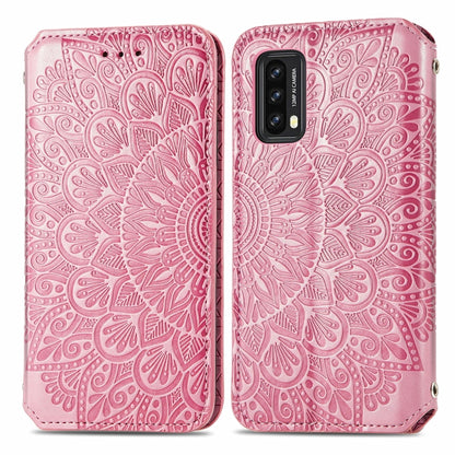 For Blackview A90 Blooming Mandala Embossed Pattern Magnetic Horizontal Flip Leather Case with Holder & Card Slots & Wallet(Pink) - More Brand by PMC Jewellery | Online Shopping South Africa | PMC Jewellery | Buy Now Pay Later Mobicred