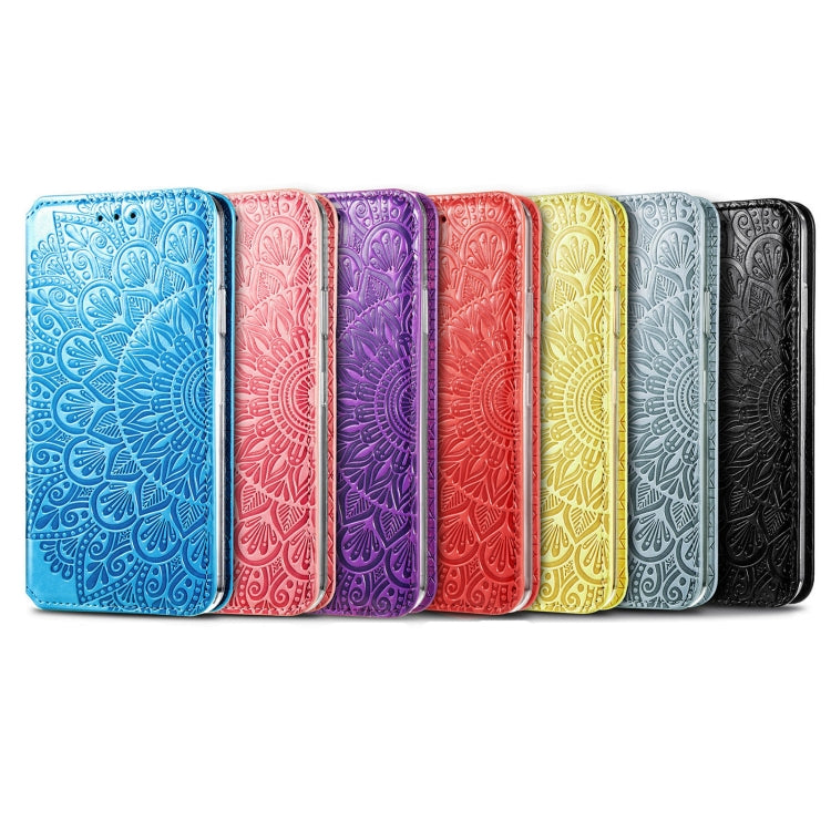 For Blackview A90 Blooming Mandala Embossed Pattern Magnetic Horizontal Flip Leather Case with Holder & Card Slots & Wallet(Gray) - More Brand by PMC Jewellery | Online Shopping South Africa | PMC Jewellery | Buy Now Pay Later Mobicred