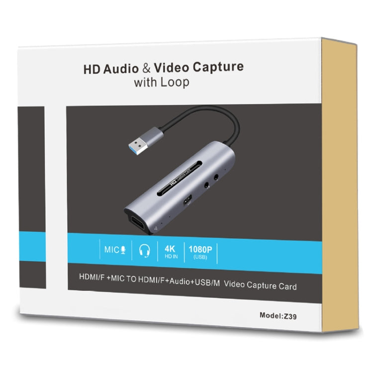 Z39 HDMI / F + Microphone HDMI / F + Audio + USB 4K Capture Card, Support Windows Android Linux and MacOS Etc - Video Capture Solutions by PMC Jewellery | Online Shopping South Africa | PMC Jewellery | Buy Now Pay Later Mobicred