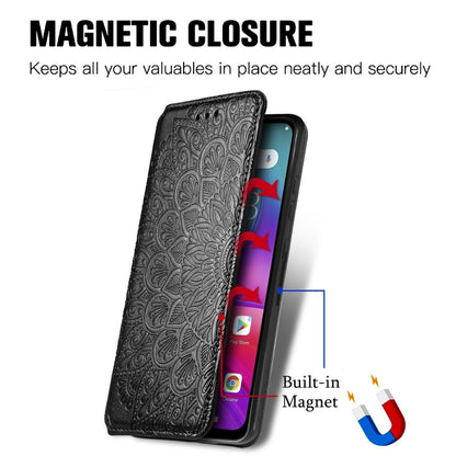 For Doogee X96 Pro Blooming Mandala Embossed Pattern Magnetic Horizontal Flip Leather Case with Holder & Card Slots & Wallet(Black) - More Brand by PMC Jewellery | Online Shopping South Africa | PMC Jewellery | Buy Now Pay Later Mobicred