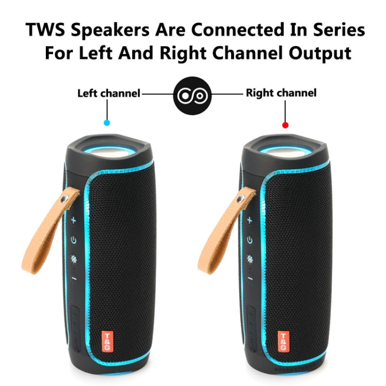 T&G TG287 LED Flashing Light Bluetooth Speaker Portable Wireless Stereo Bass Subwoofer FM / TF / USB(Red) - Desktop Speaker by T&G | Online Shopping South Africa | PMC Jewellery | Buy Now Pay Later Mobicred