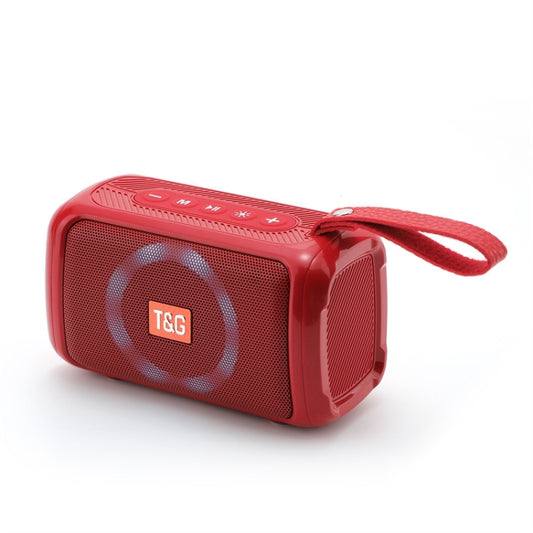 T&G TG193 Portable Bluetooth Speaker LED Light Waterproof Outdoor Subwoofer Support TF Card / FM Radio / AUX(Red) - Desktop Speaker by T&G | Online Shopping South Africa | PMC Jewellery | Buy Now Pay Later Mobicred