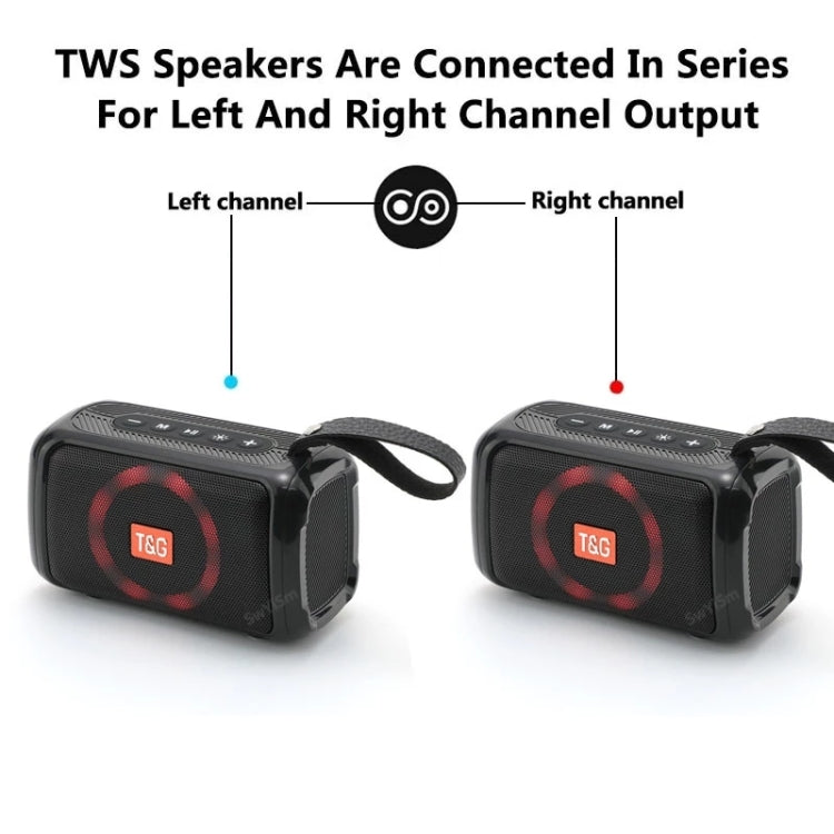 T&G TG193 Portable Bluetooth Speaker LED Light Waterproof Outdoor Subwoofer Support TF Card / FM Radio / AUX(Red) - Desktop Speaker by T&G | Online Shopping South Africa | PMC Jewellery | Buy Now Pay Later Mobicred