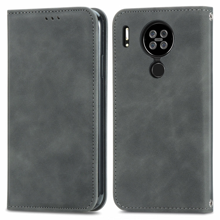 For Blackview A80 / A80s Retro Skin Feel Business Magnetic Horizontal Flip Leather Case with Holder & Card Slots & Wallet & Photo Frame(Gray) - More Brand by PMC Jewellery | Online Shopping South Africa | PMC Jewellery | Buy Now Pay Later Mobicred