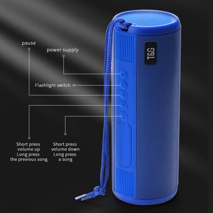 T&G TG635 Portable Outdoor Waterproof Bluetooth Speaker with Flashlight Function(Black) - Waterproof Speaker by T&G | Online Shopping South Africa | PMC Jewellery | Buy Now Pay Later Mobicred