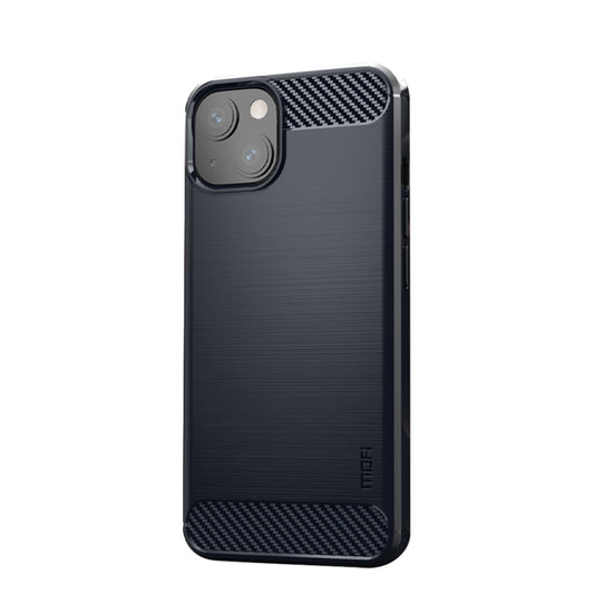 For iPhone 13 mini MOFI Gentleness Series Brushed Texture Carbon Fiber Soft TPU Case  (Blue) - iPhone 13 mini Cases by MOFI | Online Shopping South Africa | PMC Jewellery