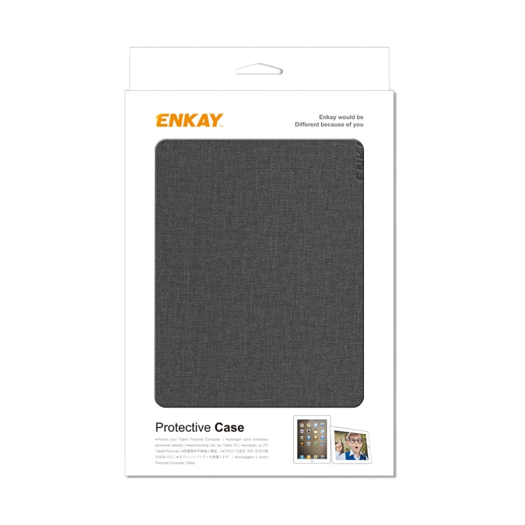 For Amazon Kindle Paperwhite 5 2021 ENKAY Solid Color Denim Texture Horizontal Flip Leather Tablet Case with Sleep / Wake-up Function(Dark Blue) - free shipping - PMC TechLife - Order now!