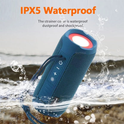 T&G TG227 Outdoor Portable Waterproof Bluetooth Music Speaker with LED Support FM / TF / USB(Black) - Desktop Speaker by T&G | Online Shopping South Africa | PMC Jewellery | Buy Now Pay Later Mobicred