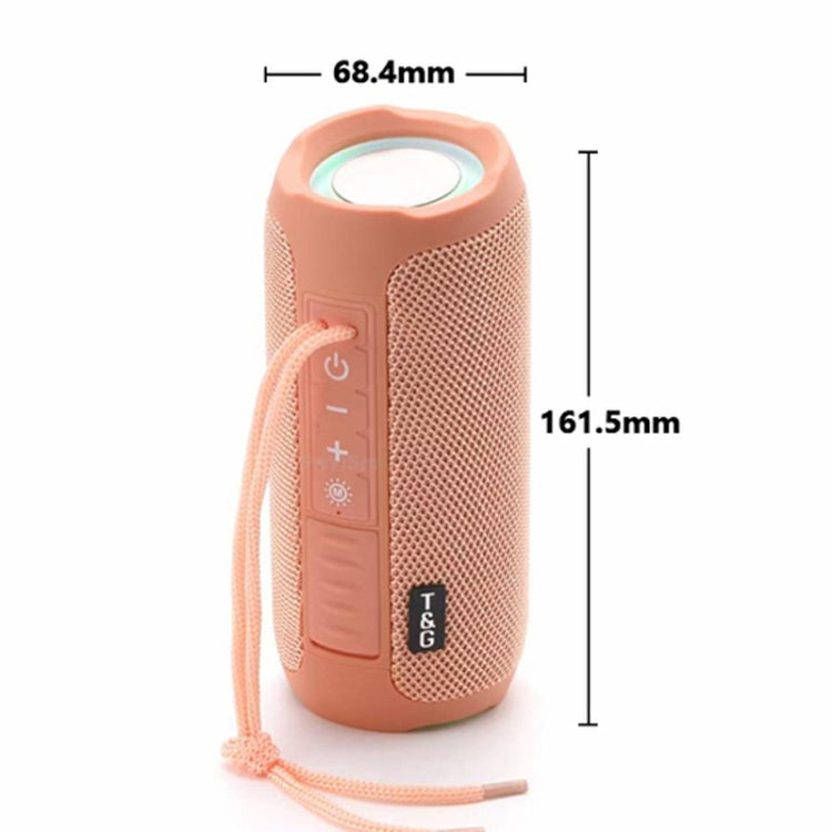 T&G TG227 Outdoor Portable Waterproof Bluetooth Music Speaker with LED Support FM / TF / USB(Pink) - Desktop Speaker by T&G | Online Shopping South Africa | PMC Jewellery | Buy Now Pay Later Mobicred