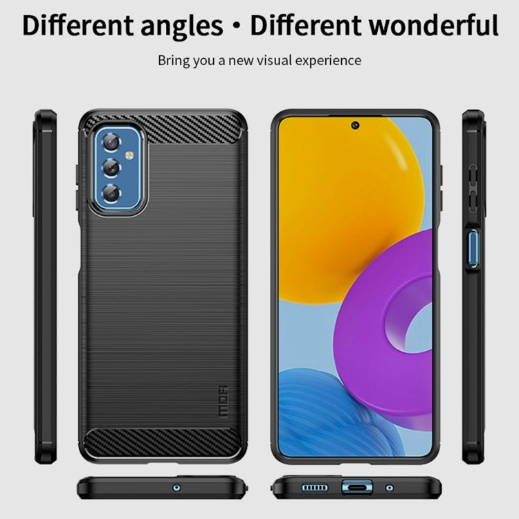 For Samsung Galaxy M52 5G MOFI Gentleness Series Brushed Texture Carbon Fiber Soft TPU Case(Black) - Galaxy Phone Cases by MOFI | Online Shopping South Africa | PMC Jewellery