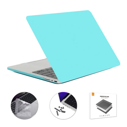 ENKAY Hat-Prince 3 in 1 Matte Laptop Protective Case + TPU Keyboard Film + Anti-dust Plugs Set for MacBook Pro 14.2 inch A2442 2021/A2779 2023, Version:US Version(Cyan) - MacBook Pro Cases by ENKAY | Online Shopping South Africa | PMC Jewellery | Buy Now Pay Later Mobicred