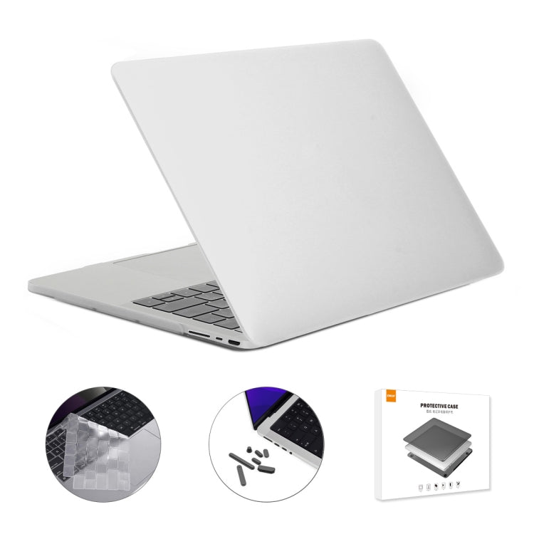 ENKAY Hat-Prince 3 in 1 Matte Laptop Protective Case + TPU Keyboard Film + Anti-dust Plugs Set for MacBook Pro 14.2 inch A2442 2021/A2779 2023, Version:EU Version(White) - MacBook Pro Cases by ENKAY | Online Shopping South Africa | PMC Jewellery | Buy Now Pay Later Mobicred